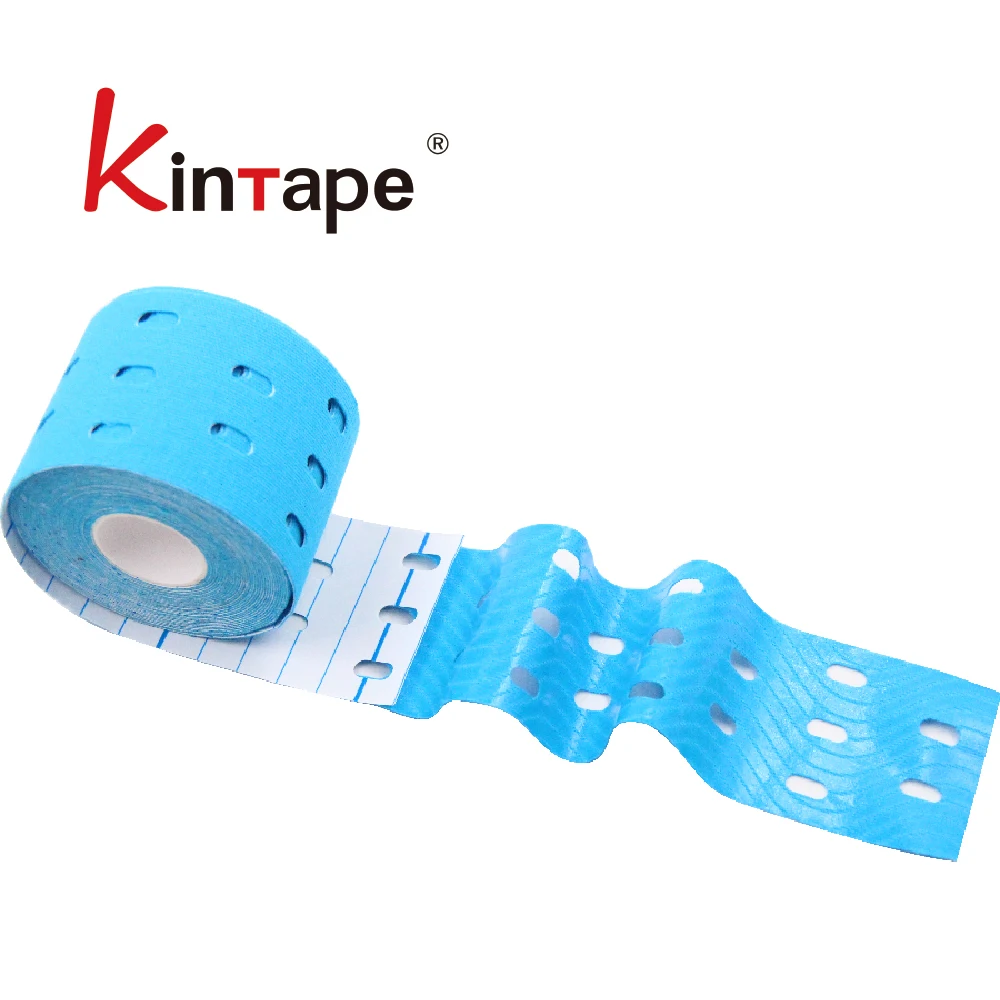 5cm*5m Perforated Muscles Sports Adhesive Tape Therapeutic Care Elastic Physio Punched Kinesiology Tape Bandage Breathable