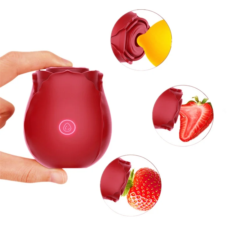 HMJ Wholesale nipple clitoral sucking vibrating personal massager adult sex toys juguete sexual sucker women rose vibrator