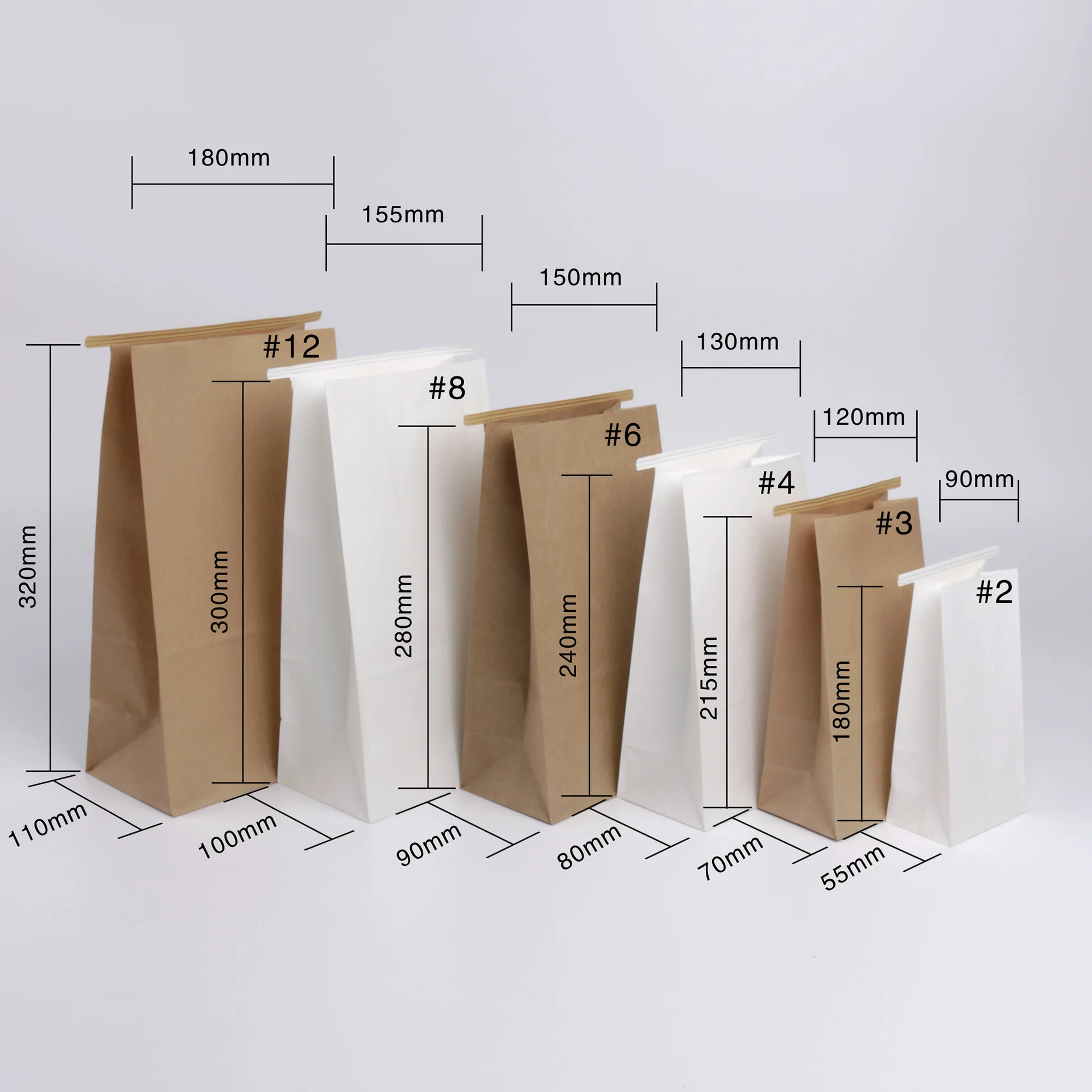 Creatrust Sachet Tea Packaging Wedding Gift Flower Brown One Handle Charcoal Customized food paper bag