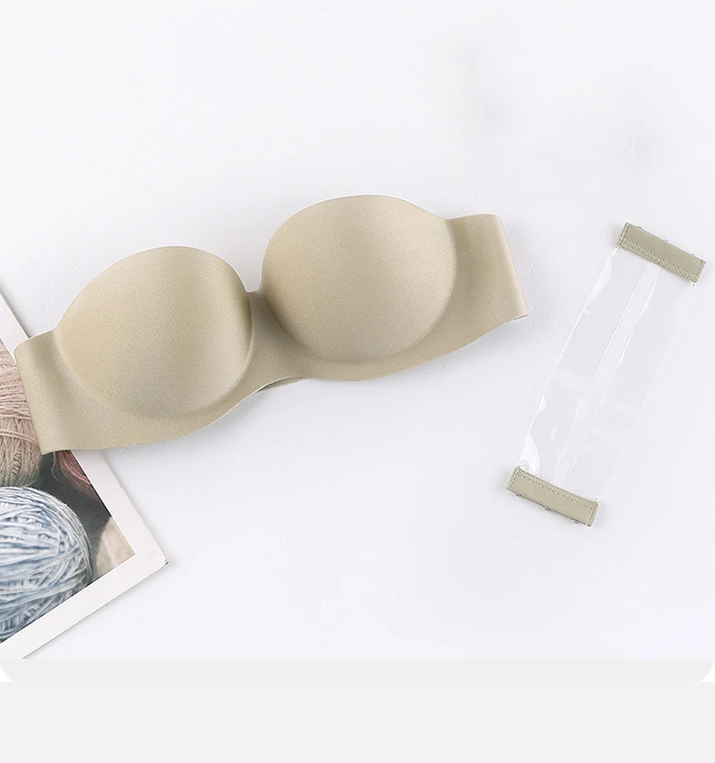 Wireless Adjustable bra strap Strapless Push Up One piece Invisible Seamless off shoulder bra for women