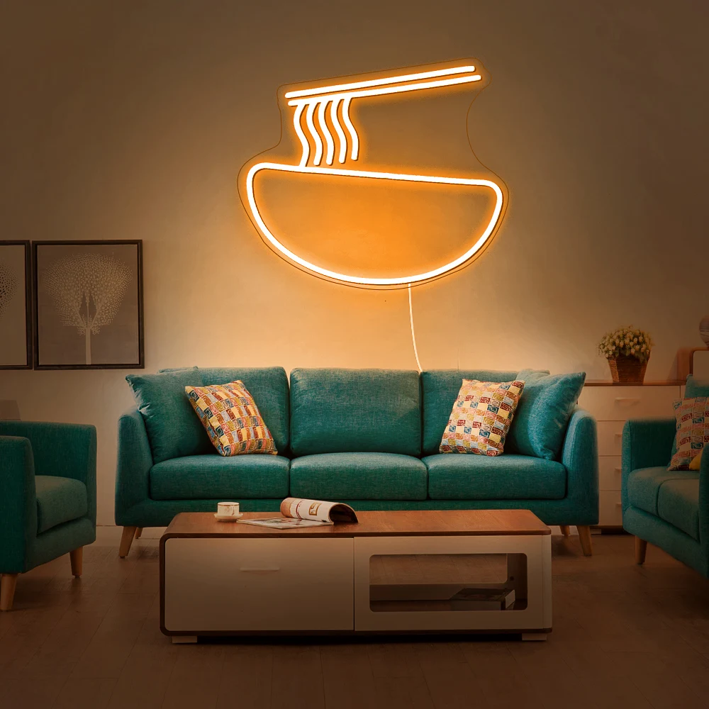 noodle led Neon Sign Led Advertising Custom Neon Light Signs Custom Neon Sign For Wedding Bar Party Decoration