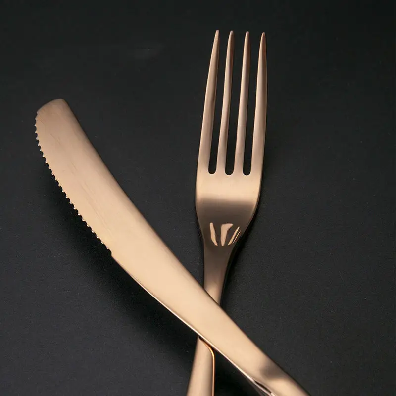 Luxurious metal table ware cutlery set handmade classic stylish wholesale new fancy traditional stainless steel cutlery set