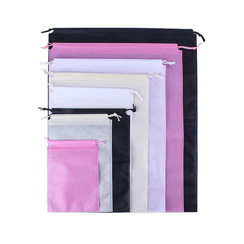 Non-woven Fabric Dustproof Drawstring Bags Handbag Travel Storage Organizer For Business And Shopping