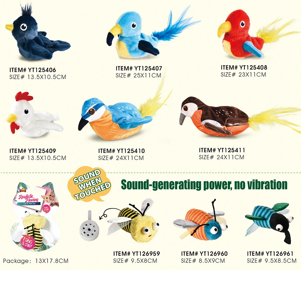 Petstar Factory Customize Realistic Moving Cat Toy Cat Kicker Toy With Sound