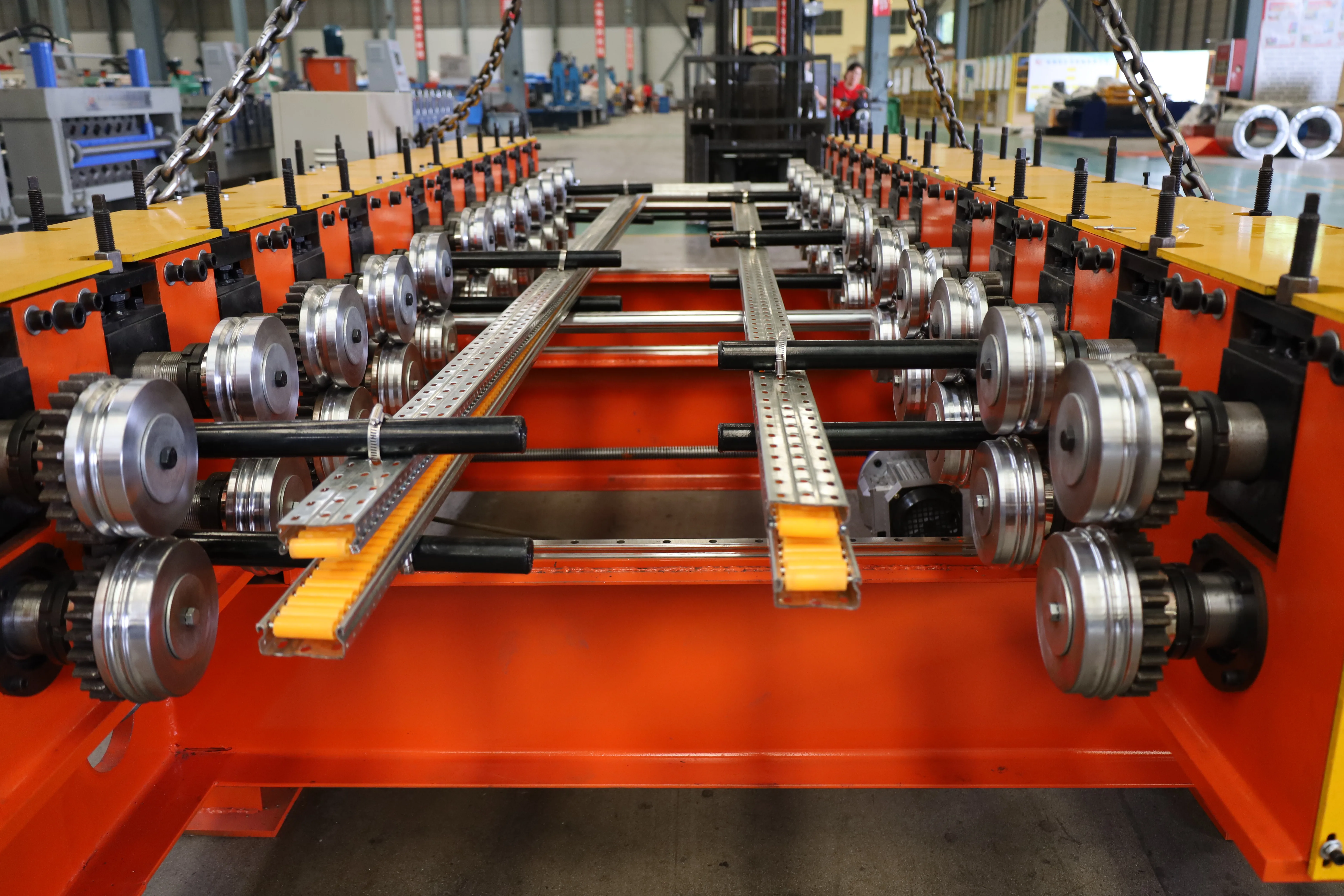 iron wire cutting and hoop forming machine power cable iron hoop forming machine trough cable tray cable ladder tray