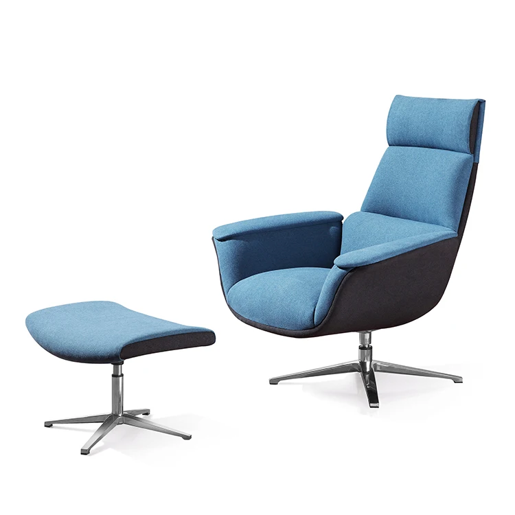 Modern hotel living room comfortable soft revolving fabric lounge chair