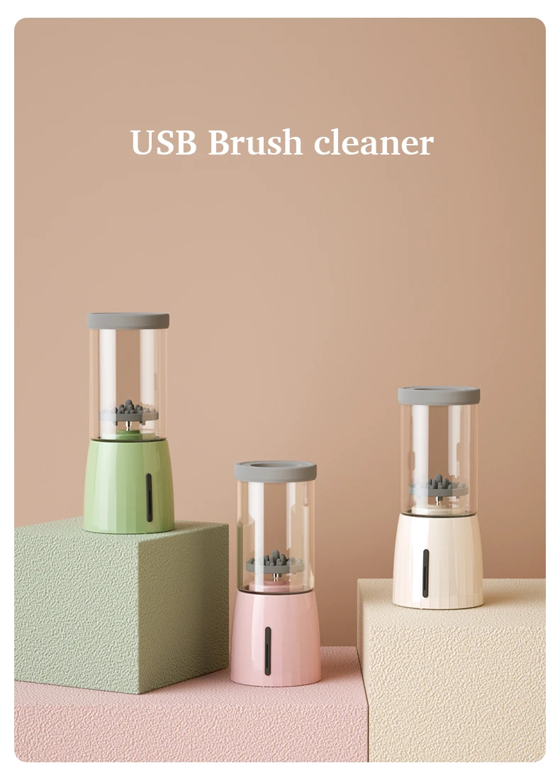 New design hot sale  electric automatic rotate spinner brush cleaner usb makeup tools cleaner machine