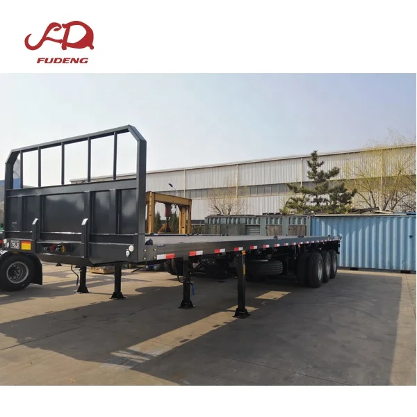 Дешевые 3 оси 40ft или 20ft трейлера контейнер полуприцеп с безбортовой платформой и полуприцеп контейнер для продажи