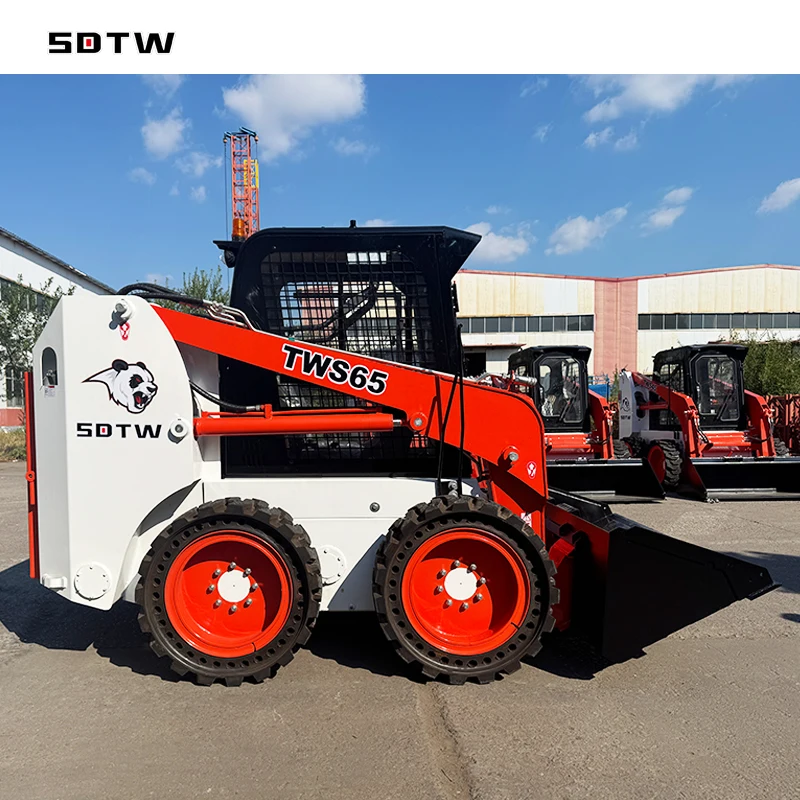 China TWS65 65HP Skid Steer Loader EPA Engine 4x4 Wheel Drive 1 Year Powerful Hydraulic Track 850kg 1200kg 1500kg 1 Ton Capacity