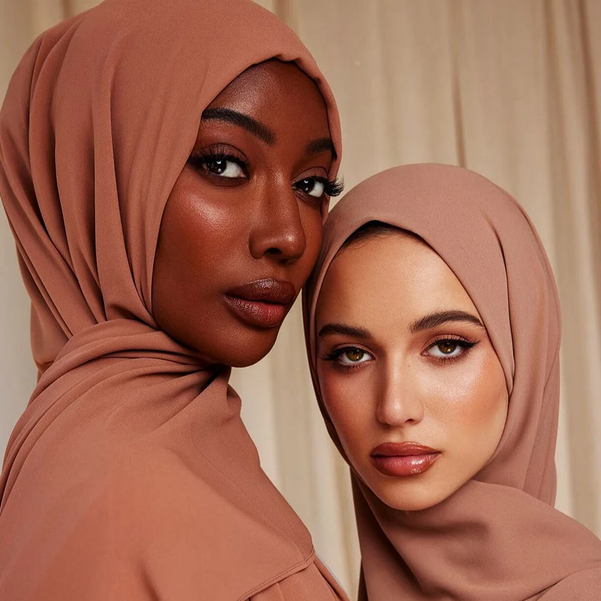 Wholesale Custom Scarf Chiffon Hijab Muslim Tudung Woman Shawl Ethnic Scarves For Women Stylish Jersey Hijab