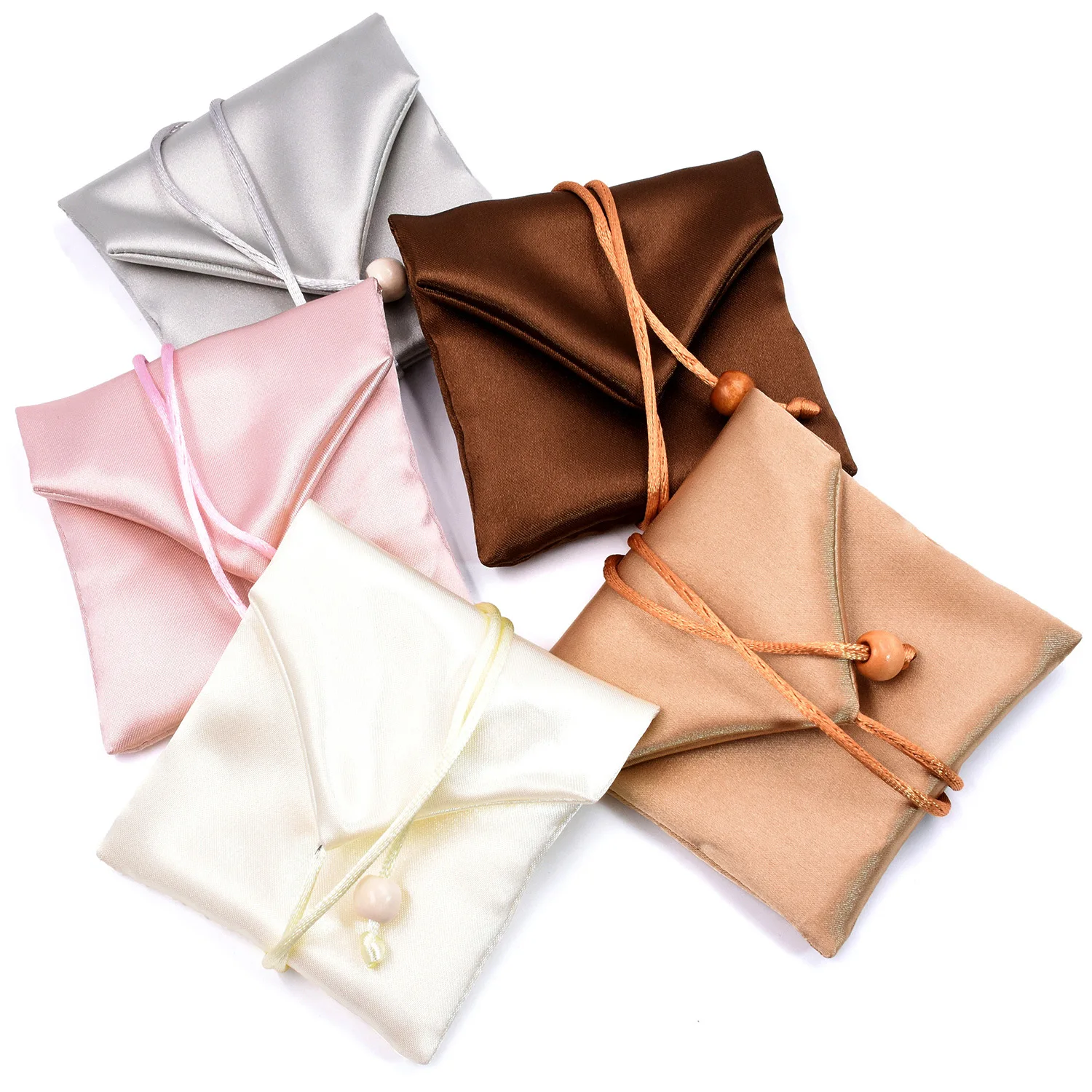 Wholesale Promotion satin Cloth Jewelry Pouches / Drawstring Bags