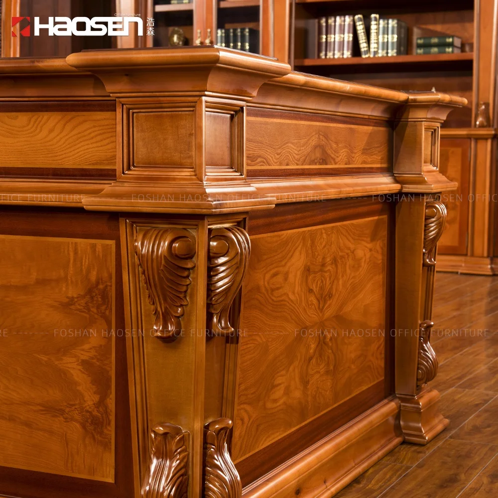 Good quality 0818 Government office\Home use large office desk Supporting executive desk office furniture project suppliers