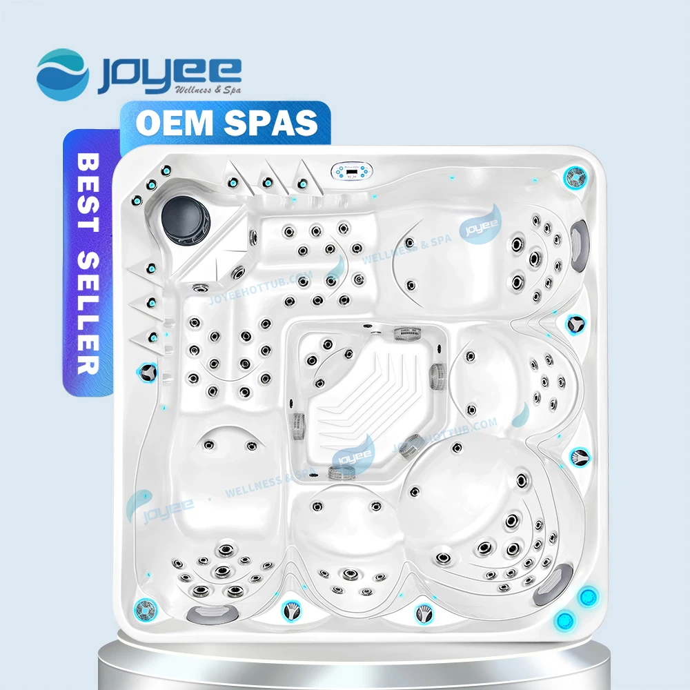 JOYEE 5 Persons Balboa System Acrylic Hot Tube Outdoor Spa With Jacuzzier Party Bathtub Massage hot tube spa jacuzzier