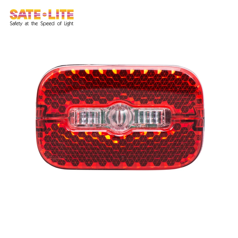 Factory direct Sate-lite cree ebike light ISO 6721-1 StVZO ECE R50 eletric bike rear light with  ISO 6721-2 StVZO Z reflector
