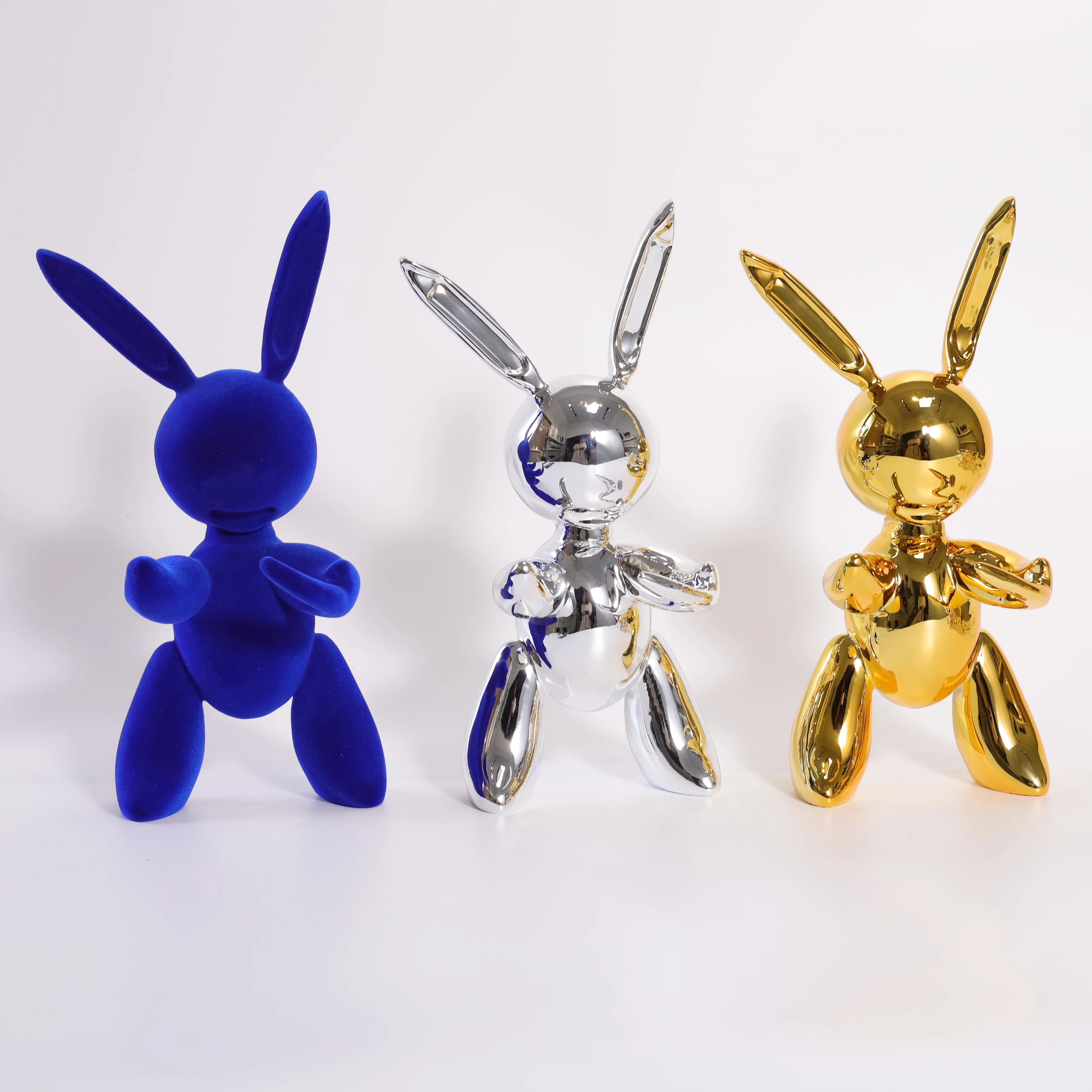 modern home decor figurines Cartoon Rabbit Sculpture resin animal ornaments crafts Art desktop objects