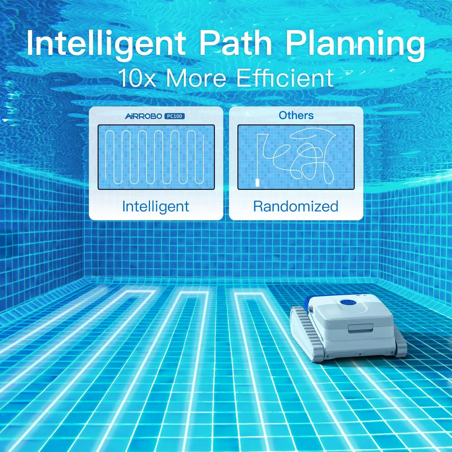 2023 Airrobo robotic pool cleaners cordless swimming pool robot cleaner wall climbing Smart Navigation and parking