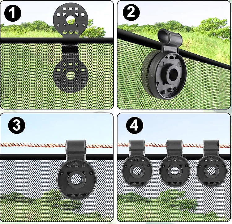 plastic round clips for sun net /orchard net clips/anti bird net clip