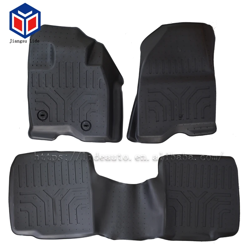 All Front & 2nd Row Black TPE Floor Mat For Ford Explorer 2015-2018