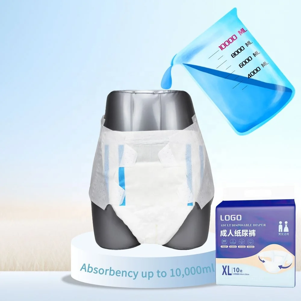 Adult Diaper Manufacturer Direct Sale Disposable Super Absorbent 7000ml Ultra Thick Cheap Bulk Abdl Diaper