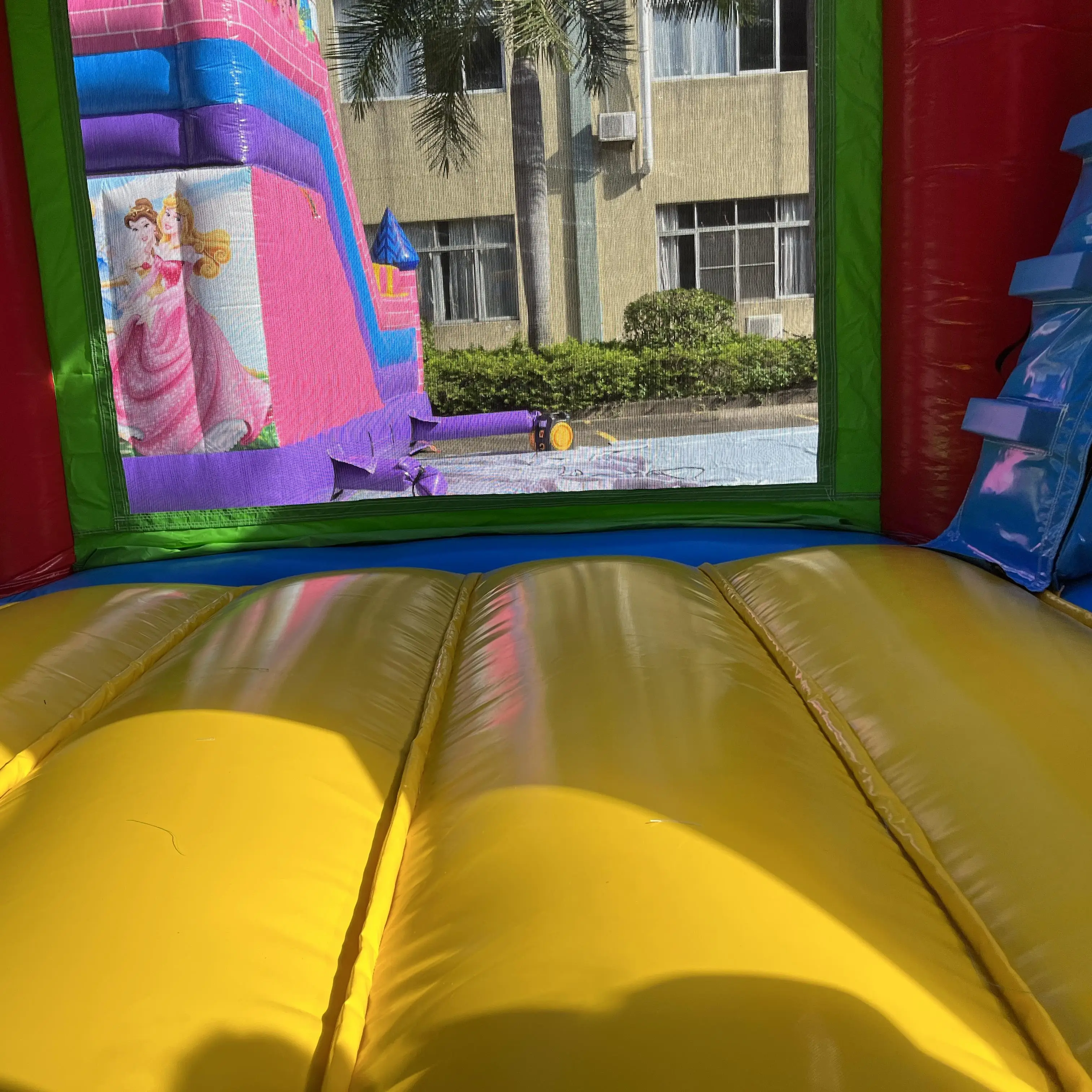 Colorful beauty Jump Bounce House Slide Party Playground Super Fun Bouncy Castle Combo for kids outdoor China shopping mall