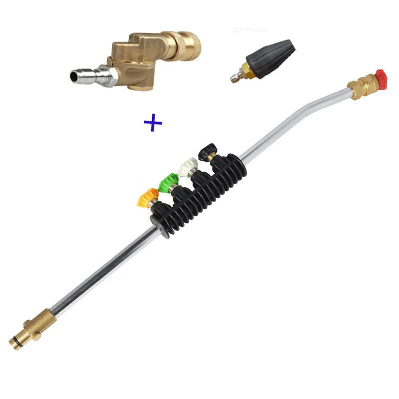 Pressure Washer Wand with 5 Color Spray Nozzles&Rotating Turbo Nozzle, Water gun Lance for Nilfisk/ STIHL