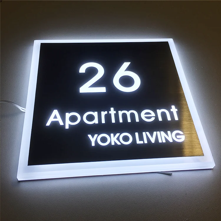 Business Decorate New Design Hot Sale Modern House Address Sign And Letters Large Alphabet Foam Letters Light Up Address Number