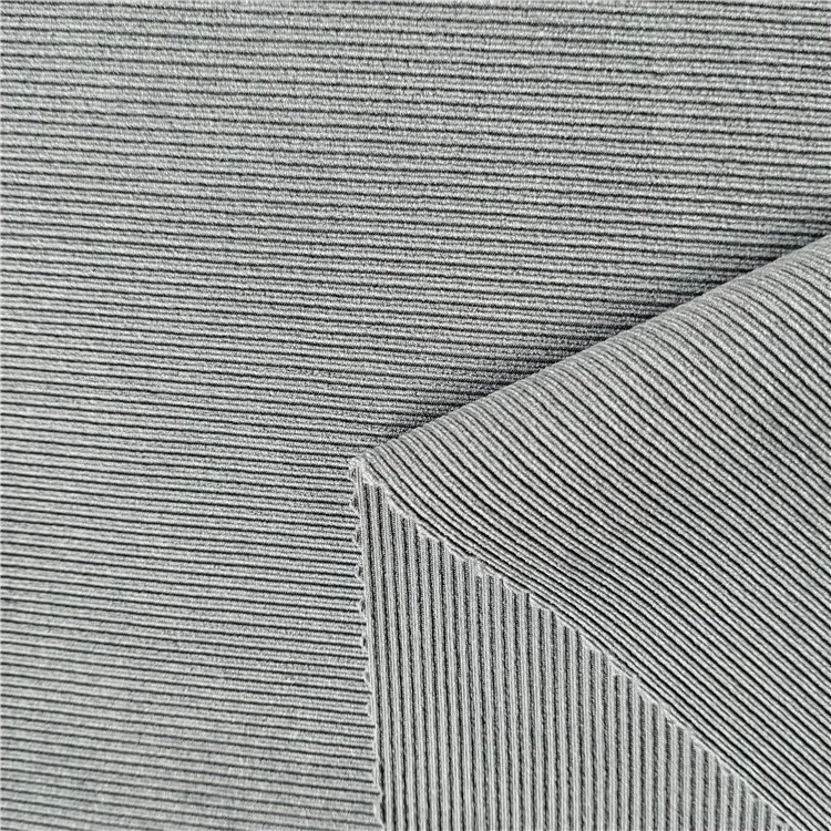 Sale Elastic Thick Colours Polyester Spandex Rib Thread Fabric Garment Swimwear Fabric