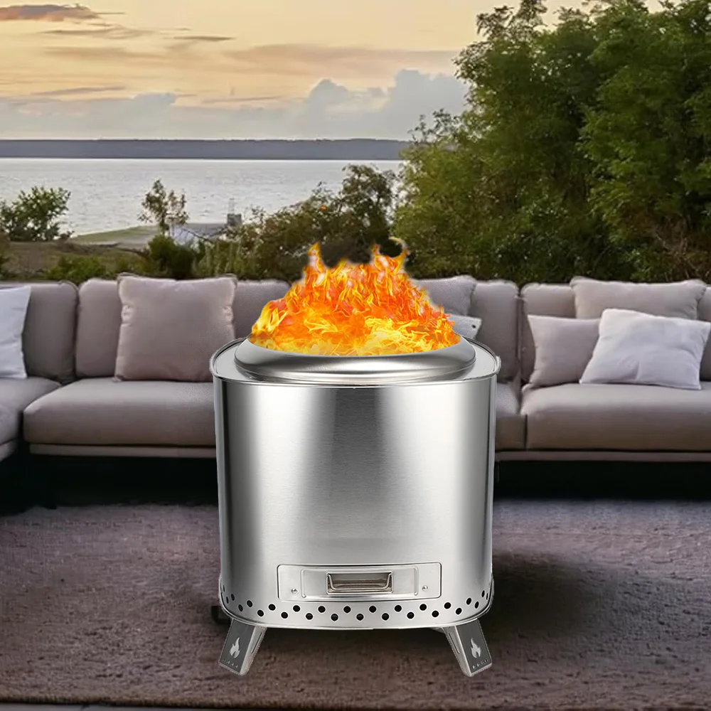 Factory Wholesale smokeless firepit bonfire stove Outdoor Heater Smokeless Fire Pit Portable Large Wood Burning Stove For Sale