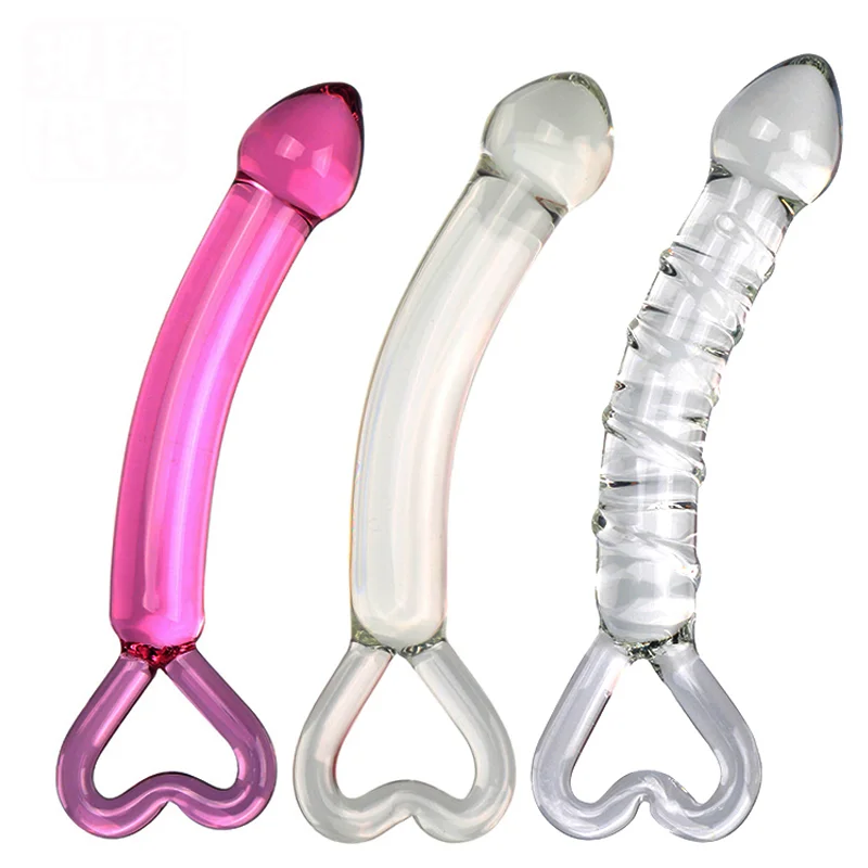 Transparent Glass Masturbation Device 18 Erotic Big Dildo Anal Plug Toys Sex Adult Products Glass Dildos for Women