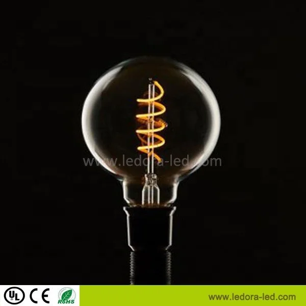 Soft Spiral led filament vintage edison bulb led horn 2200k 2700k warm white dimmable for decoration