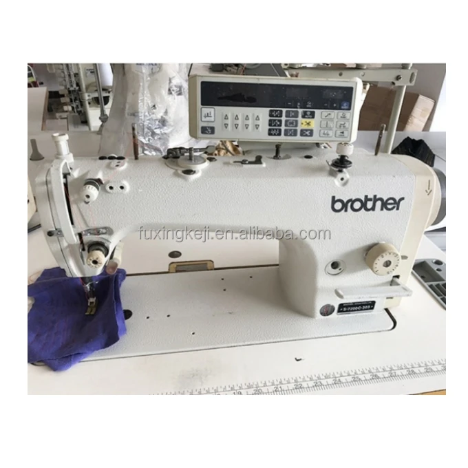 Используемый Brother 7200C одноигольная прямая задвижка с прямой задвижкой резьбовым триммером компьютеризированная Промышленная швейная машина
