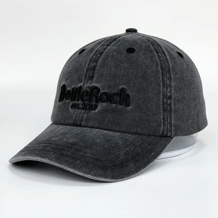 3d Large Letter Embroidered Hat Visor Baseball Cap Denim Baseball Cap Plain