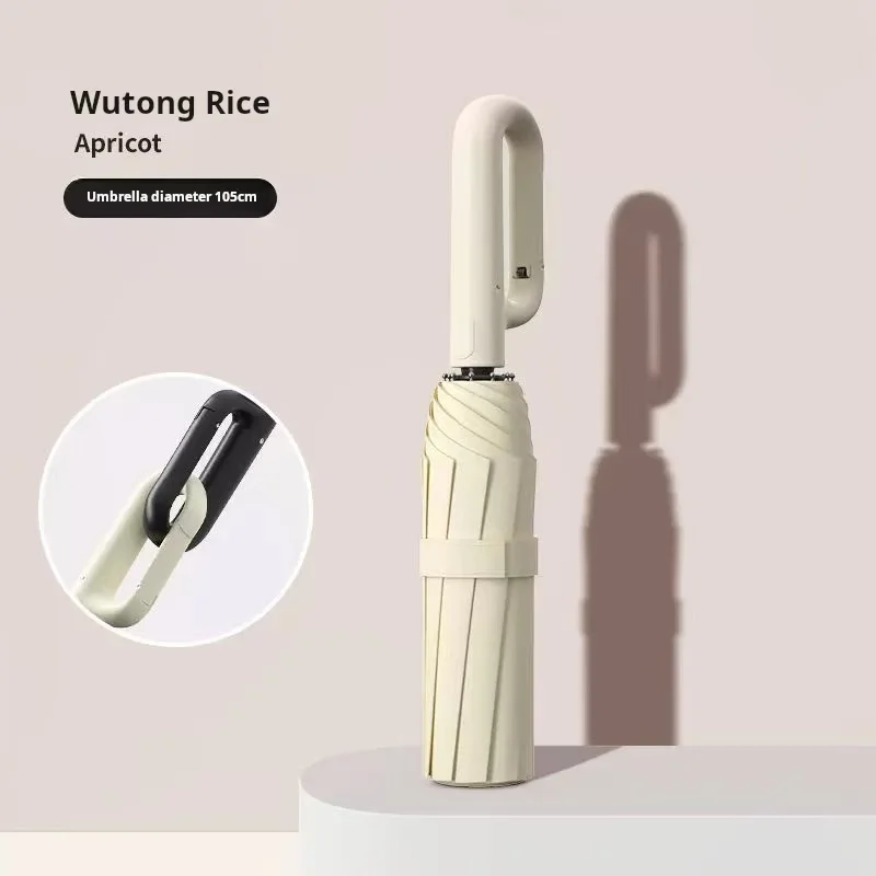 Automatic Umbrella, Creative Ring Buckle Windproof Reinforced Umbrella, Travel Essentials