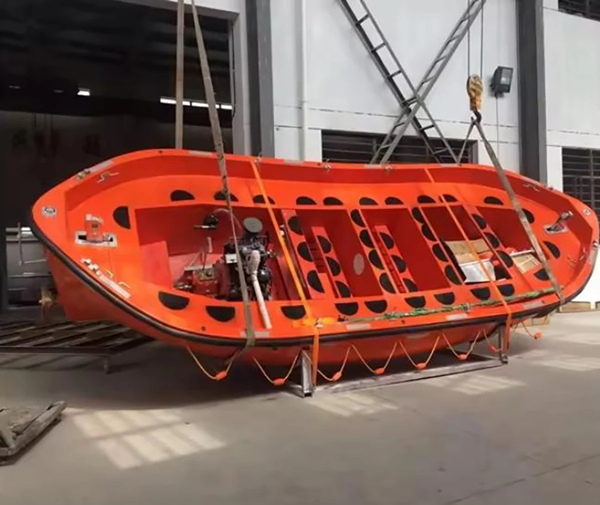 Marine Diesel Engine Fiberglass Open Used Lifeboat for Sale