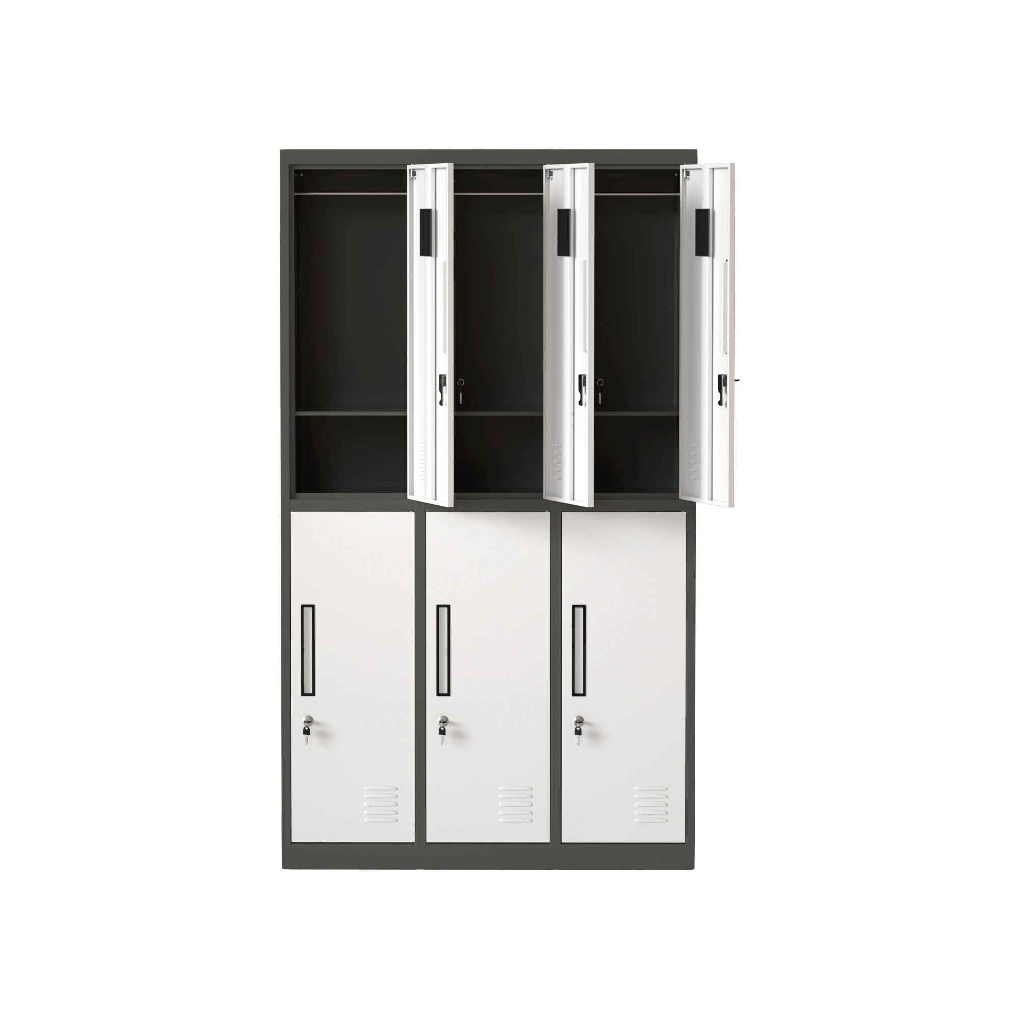 6 Door Employee Lockers for Office Staff Clothes Steel Cabinet Metal Storage Locker for Commercial