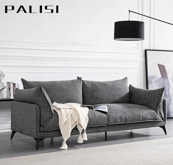 Stylish 1+2+3 Cushion Sofa Set Furniture Cozy Feather Backrest Minimalism Living Room 3 seat Nordic Sofa Couch