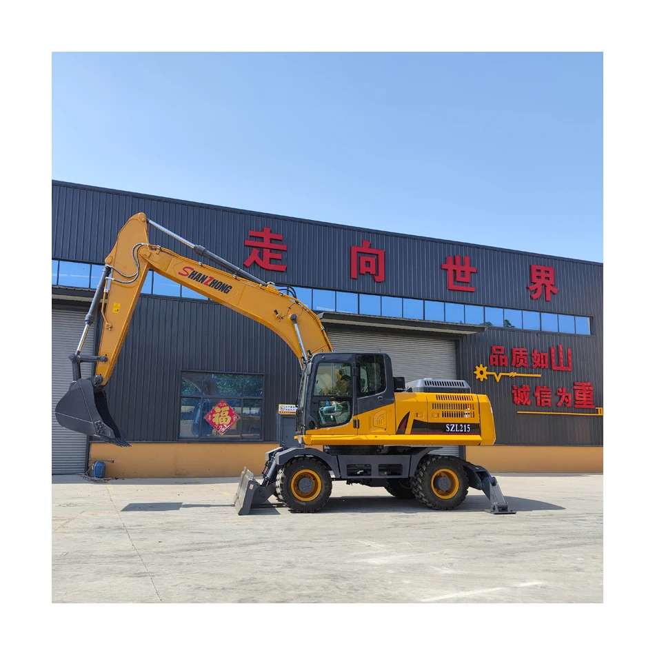 Строительная техника 17ton 18ton 20ton 21ton Shanzhong SZL215 1.0cbm колесный экскаватор для продажи