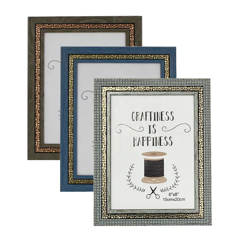 New Design 5x7 6x8 8x10  inches Retro Photo Frame Plastic Picture Frame For Home Decor