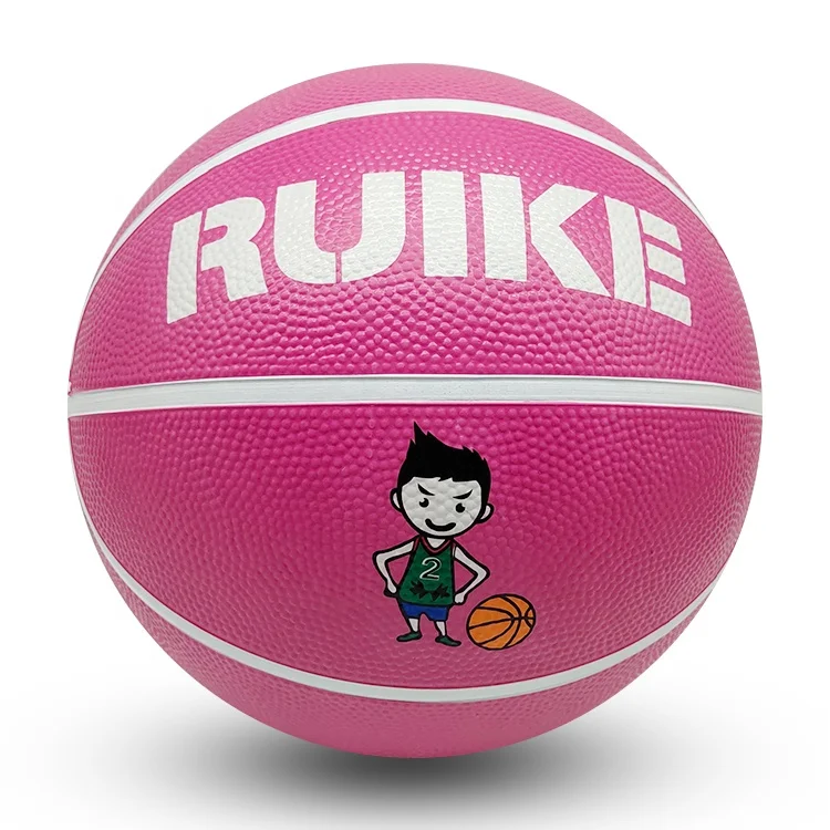  2021 неоновый розовый резиновый баскетбольный мяч с логотипом бренда на заказ для помещений и улицы № 7 5 3 1