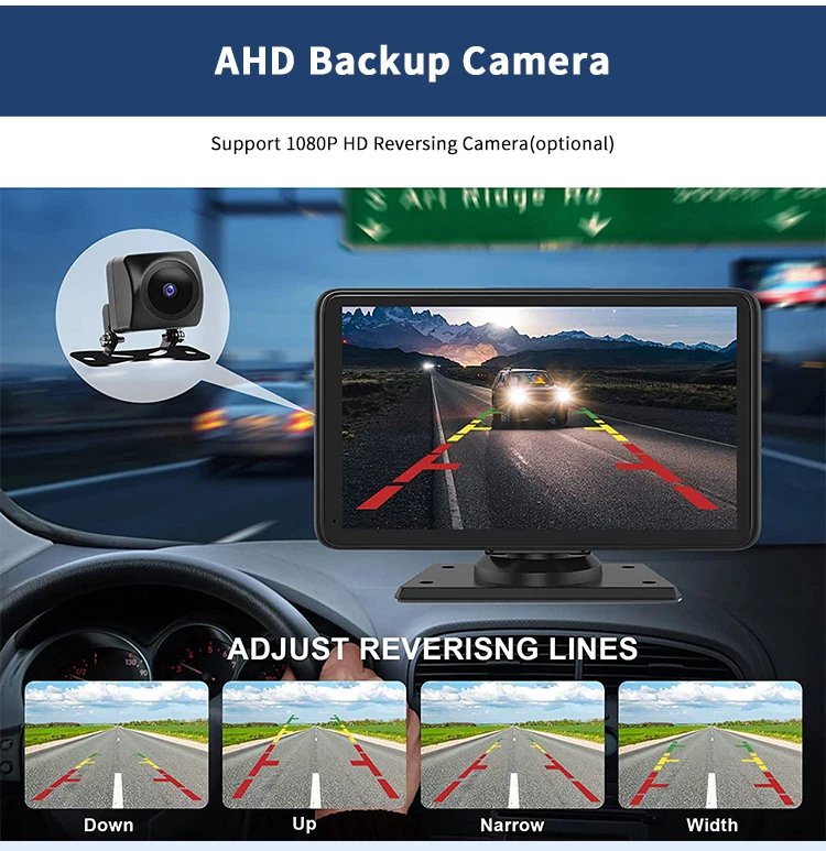 SUNWAYI Wireless Carplay 7 Inch Screen Touch Android Auto Carplay Connect Multimedia Receiver Screen Stereo Car Monitor