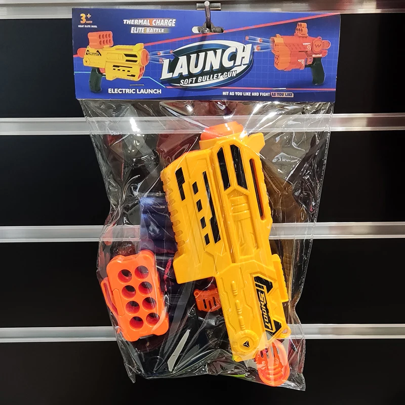 Manual Safe Toy Gun with Soft Bullets children kids Plastic Cartoon Gun Toy Shooting Game Toy