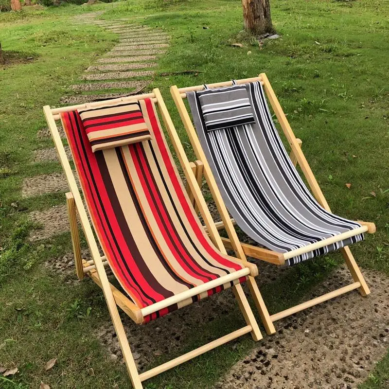 Outdoor Portable Camping Folding  Wood Beach Chair