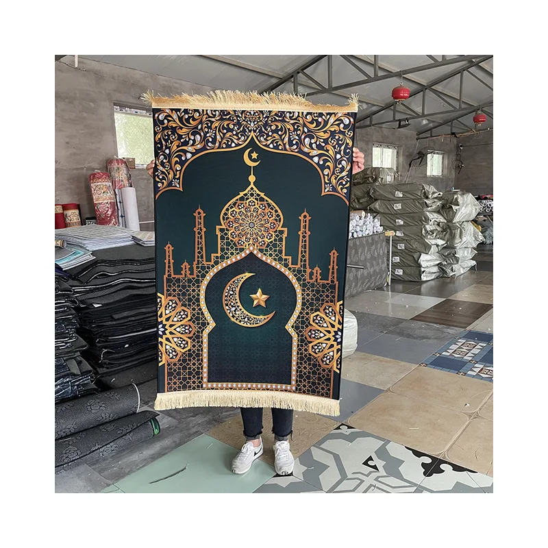 MU Professional manufacturer saudi arabia muslim prayer mat made custom color wholesale turkey prayer mat for living room