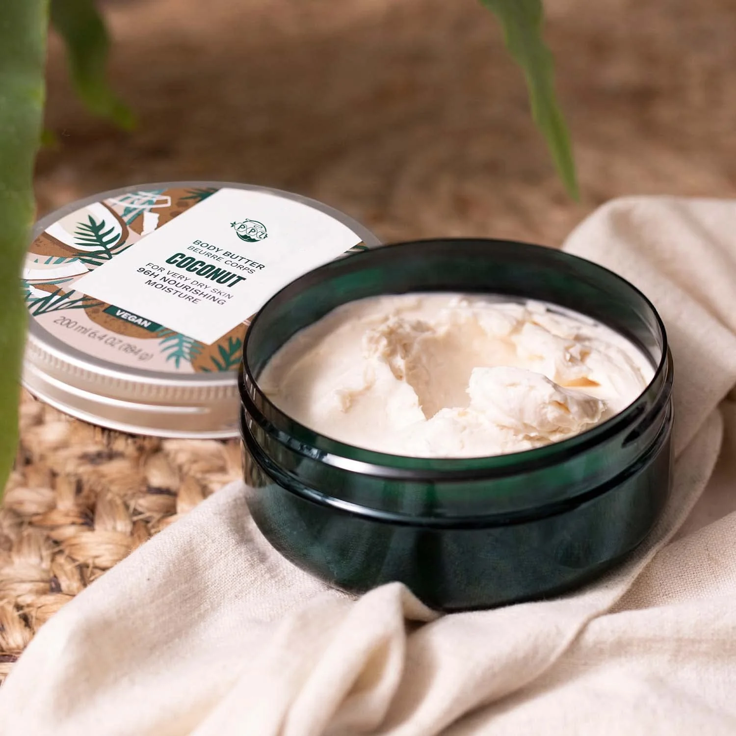 OEM ODM Vegan 200 мл кокосовое масло для тела очень сухой кожи 96 часов питательное увлажнение натуральный BEURRE корпус