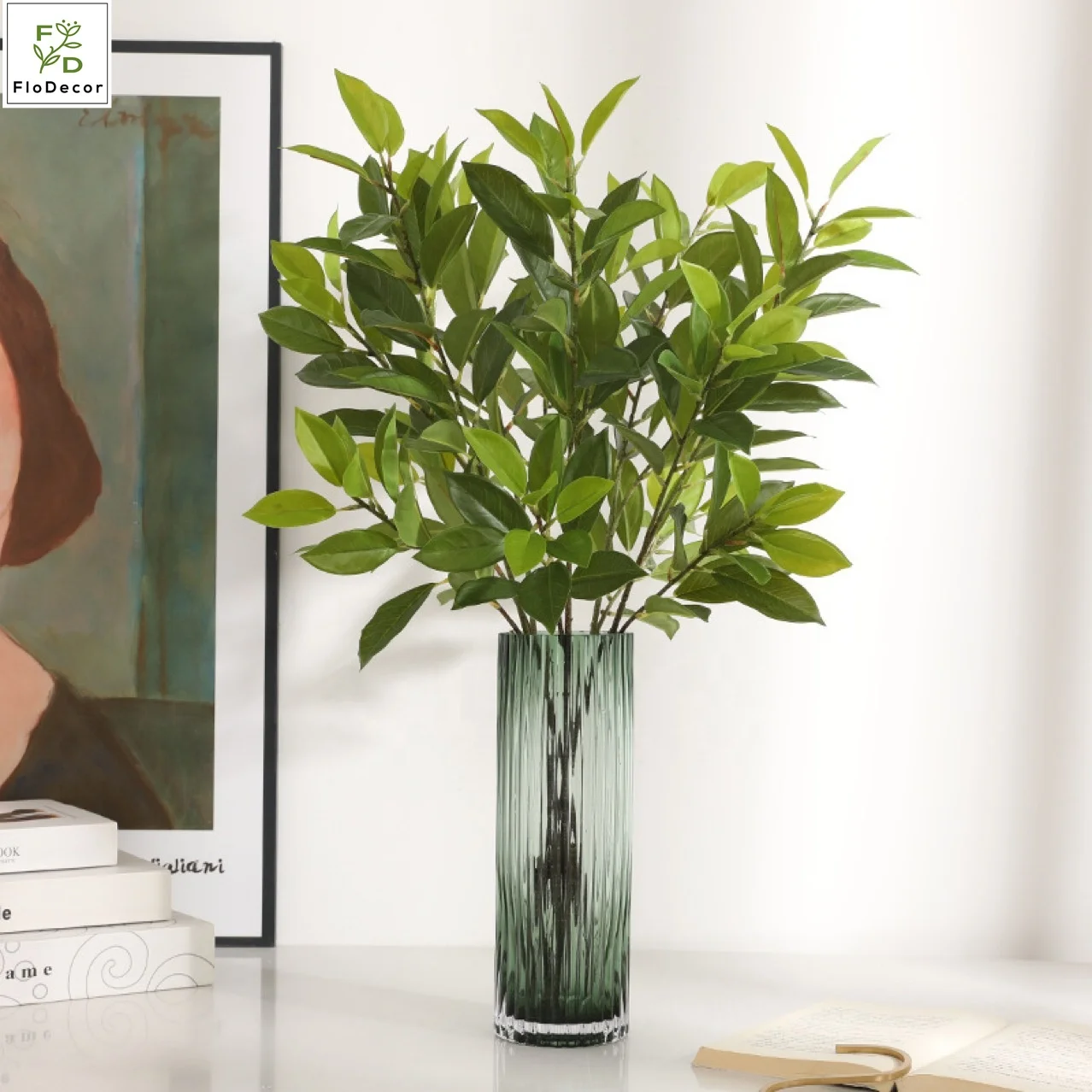 Top Seller Artificial Ruscus Aculeatus Leaves Lemon Leaf Branches Real Touch For Festival Wedding Decoration