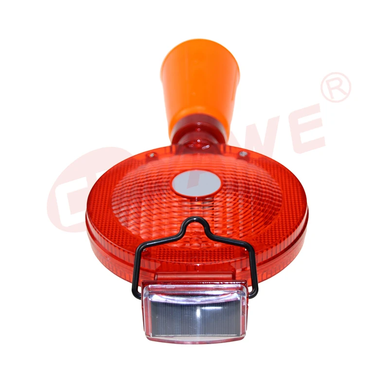 Rechargeable Solar Traffic Red Yellow warning lights LED traffic Strobe road warning cone light