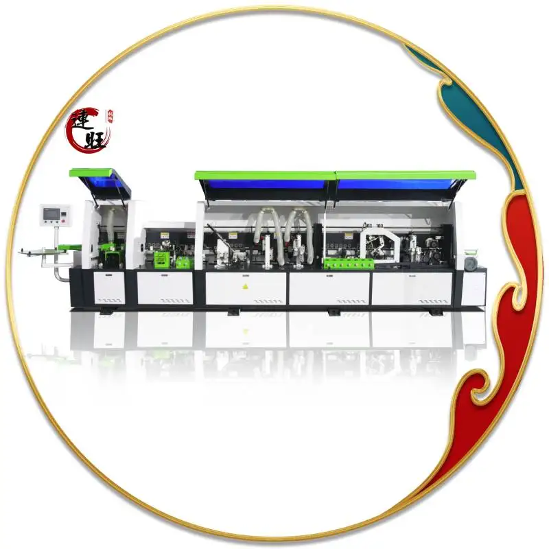 QDLW-368YJ Eight functions edge banding linear cnc router wood router machine hot melt glue for edge banding machine