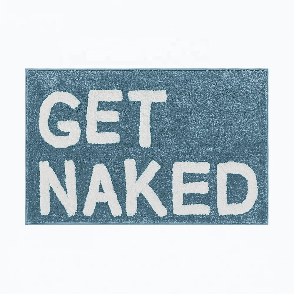 FMT Machine washable soft non slip shaggy rug microfiber get naked shower bath mat for baby