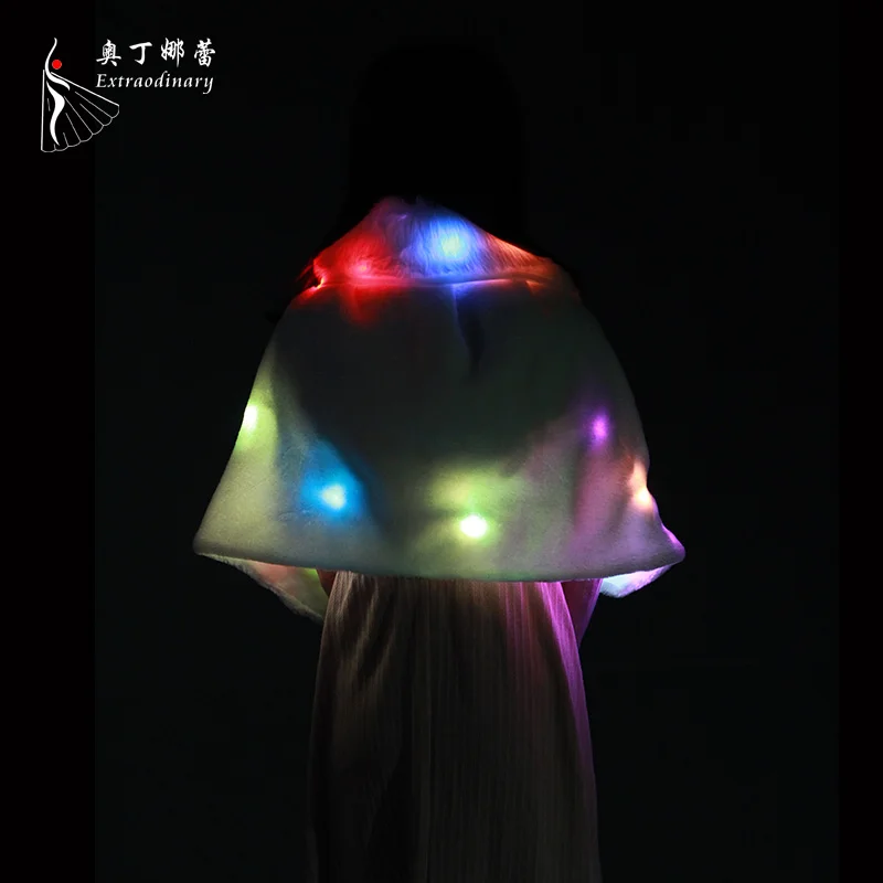 LED light imitation fur cape Halloween Christmas coat Bar party LED light clothing