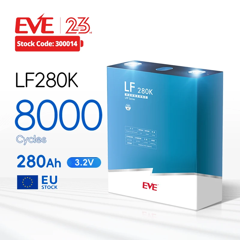 EVE LF280K оптовая продажа батарея Lifepo4 3 2 В 280 А · ч гибридная инверторная система Bms литий-ионная аккумуляторная